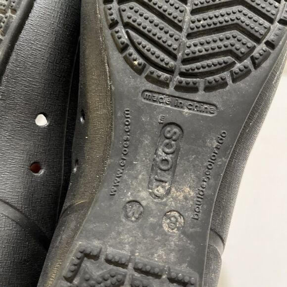 Crocs Gianna Alice Black cap Toe Ballet Flats Slip Ons Womens Size 8 - Picture 11 of 11